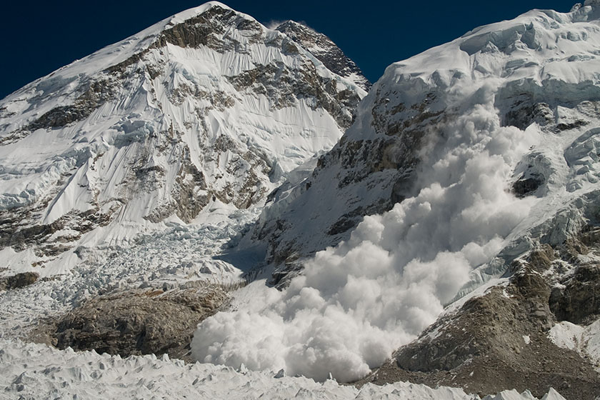Everest base camp avalanche