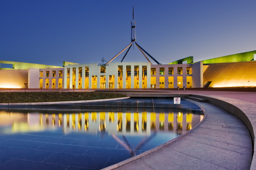 Parliament house at Dawn.