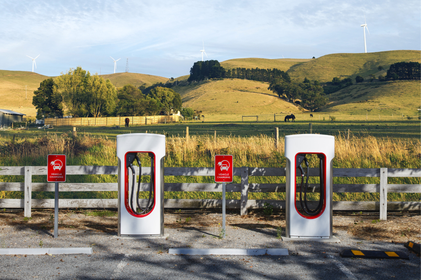 Remote electric car charging station